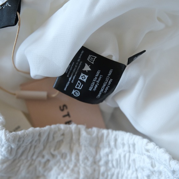 Stella Nova Krista Joe Shorts Womens White Eyelet Cotton Boho Scalloped Size 6 - Picture 7 of 7